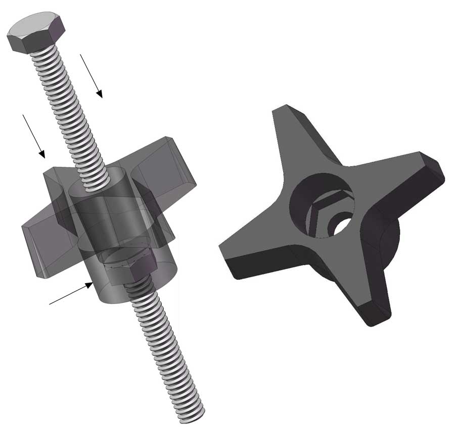 Item 4P7 Lrg. SnapLock 4Prong, 4Prong Plastic Knobs On Innovative